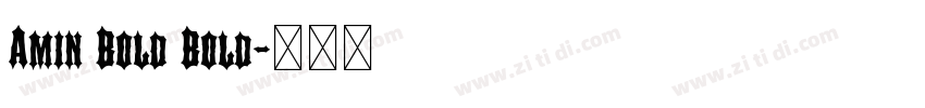 Amin Bold Bold字体转换